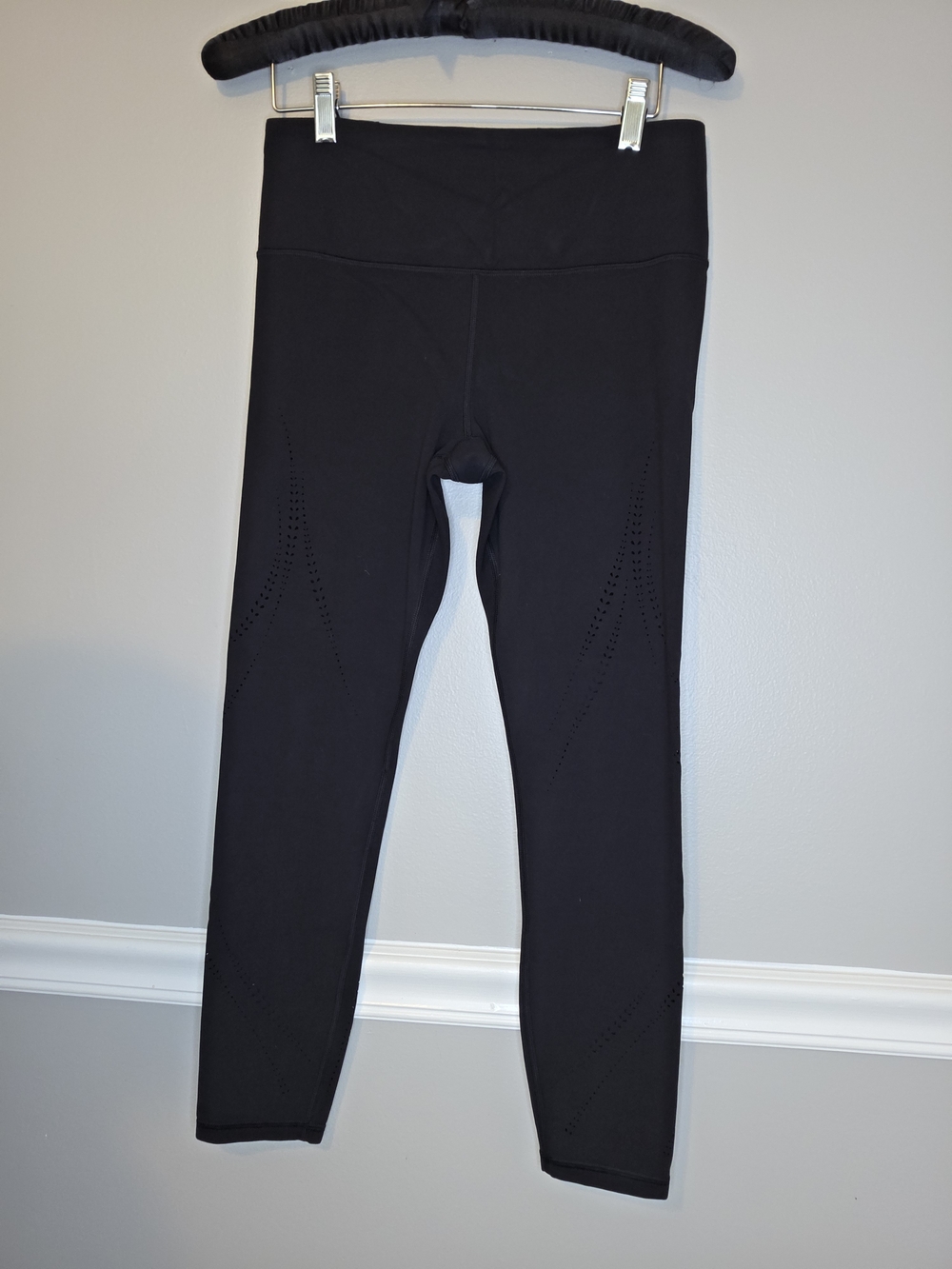 Athleta Black Perforated High-Waist Leggings